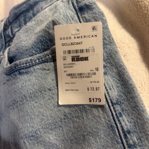 Good American Light Blue Straight Leg Jeans - Picture 2 of 5